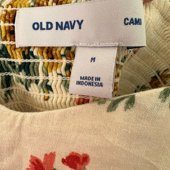 Old Navy Floral Cami Dress Size Medium Linen Blend NWT Sundress - Picture 4 of 6